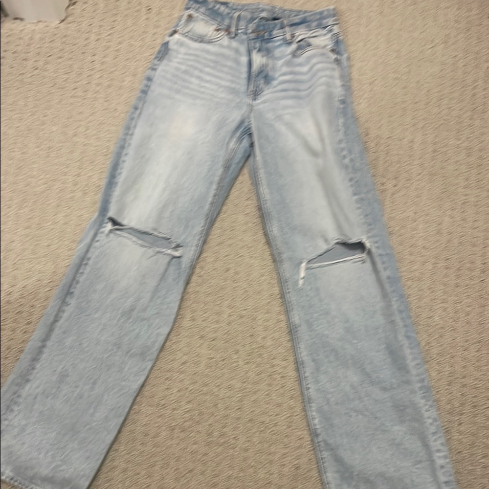 Light Blue Distressed Women's Jeans
